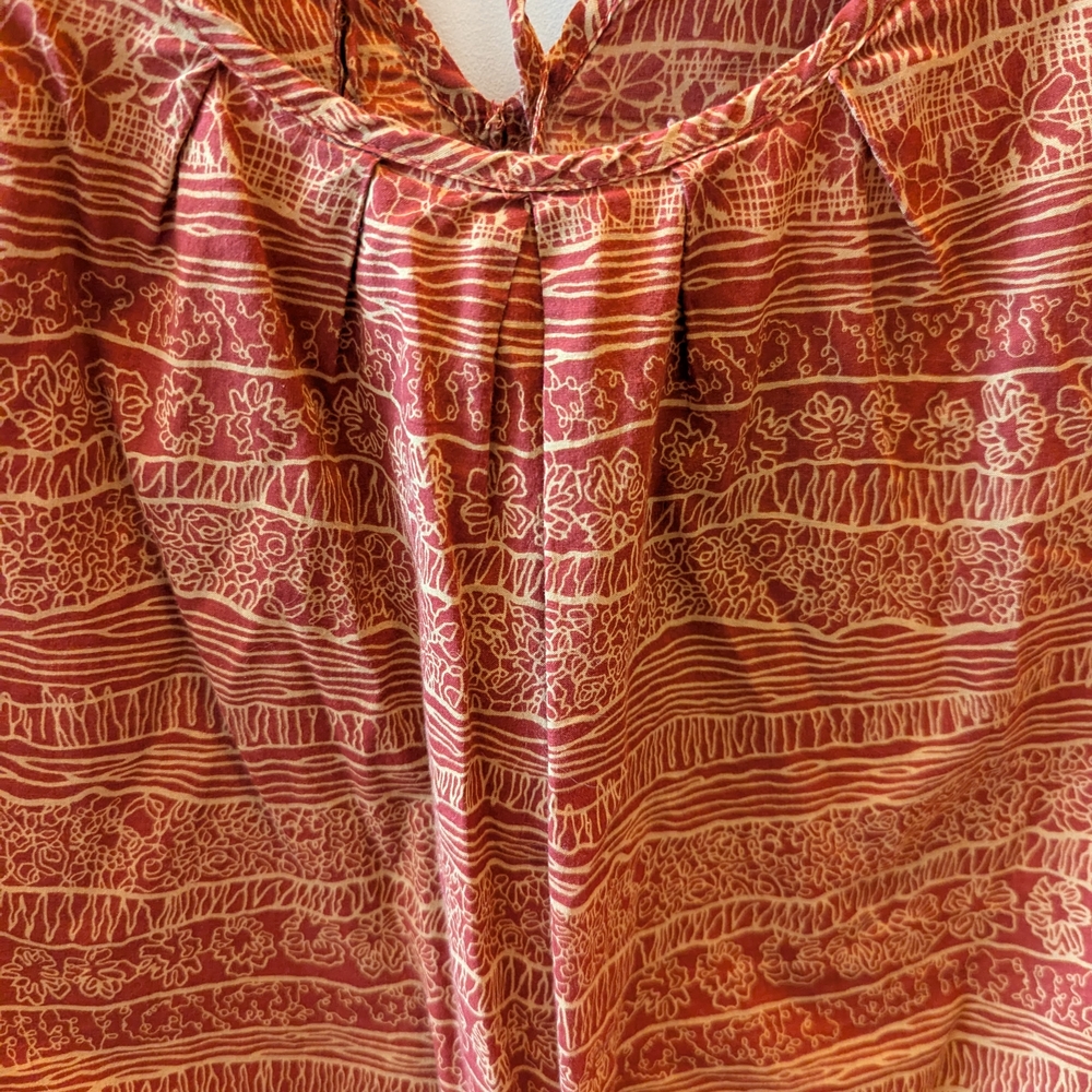 Orange Patterned Top - Picture 2 of 8